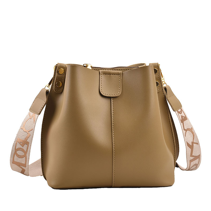 Geantă de damă tip bucket din PU, stil retro, spațioasă, texturată, pentru purtare peste umăr sau crossbody