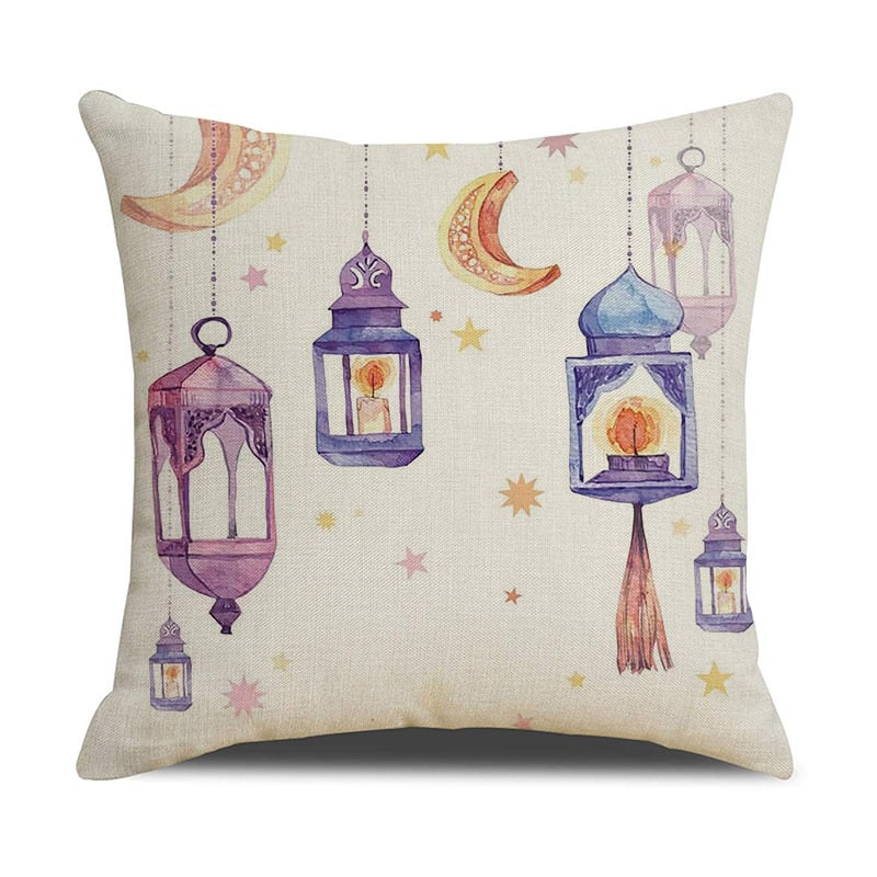 Husă de pernă cu model Lună – imprimare, decor modern pentru locuință