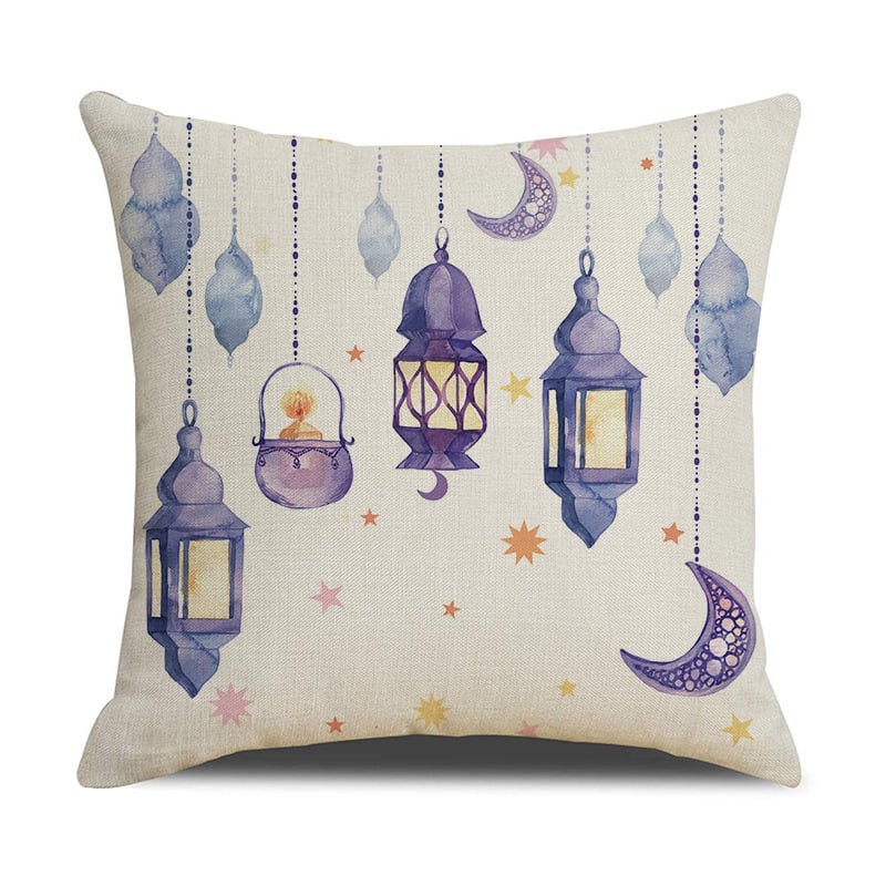 Husă de pernă cu model Lună – imprimare, decor modern pentru locuință