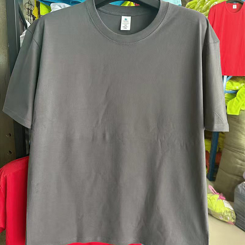 Tricou din bumbac 100% cu mânecă scurtă, guler rotund, logo personalizat (imprimare) și broderie