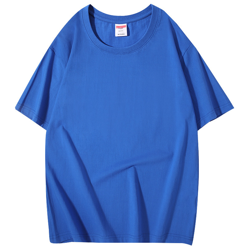Tricou din bumbac 100% cu mânecă scurtă, guler rotund, logo personalizat (imprimare) și broderie
