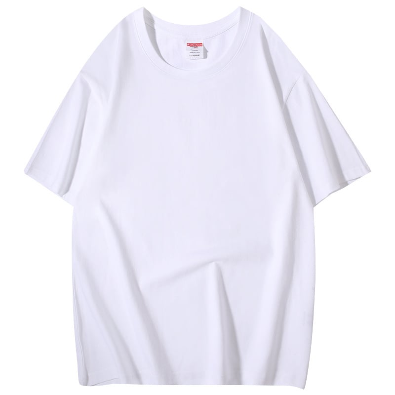 Tricou din bumbac 100% cu mânecă scurtă, guler rotund, logo personalizat (imprimare) și broderie