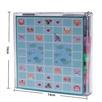 Set de șah magnetic 2 în 1 cu tablă pliabilă: șah chinezesc, șotron, șah cu ființe zburătoare, Gomoku și dame