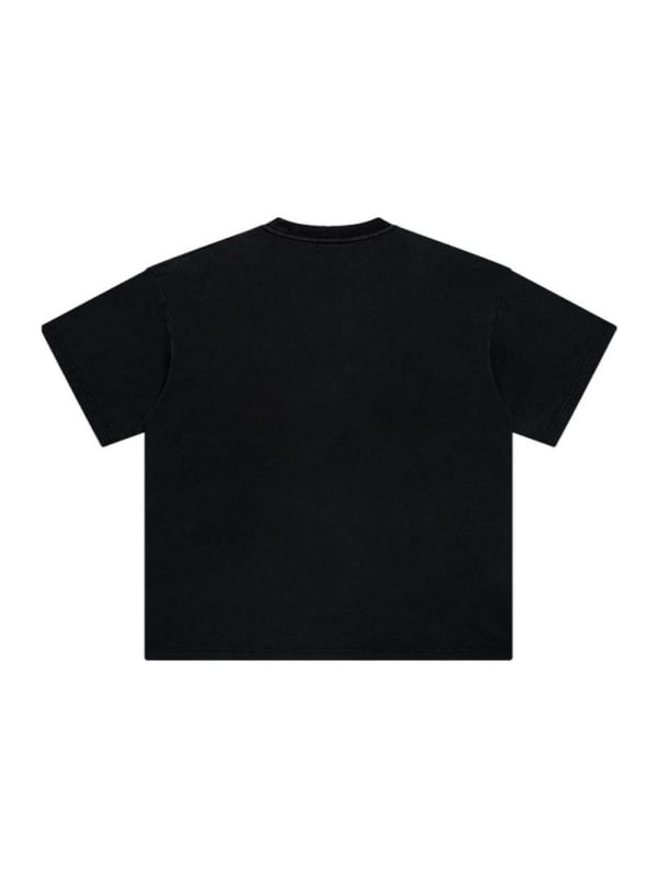 250g bumbac pur, tricou cu mâneci scurte, croială oversized în stil american, cu stea cu cinci colțuri pentru bărbați, Y2K