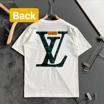 Tricou din bumbac cu guler rotund, croială lejeră, mâneci scurte, imprimeu geometric, stil streetwear Hong Kong.