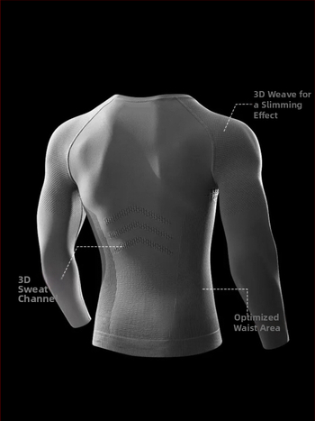 Pánske slim-fit tréningové tričko s dlhým rukávom, priedušné, rýchloschnúce, odvádzajúce vlhkosť, vhodné na beh a šport