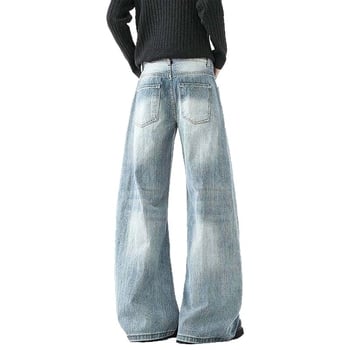 Blugi din denim pentru bărbați – stil simplu, casual, croială lejeră, largi, croi drept