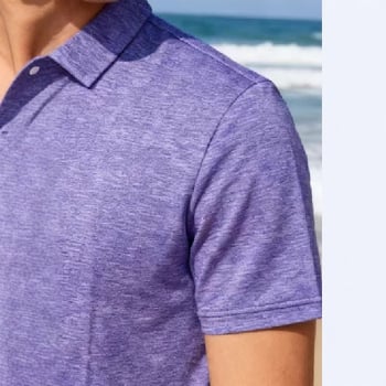 Tricou polo pentru golf, bărbați, mâneci scurte, bumbac, cu dungi