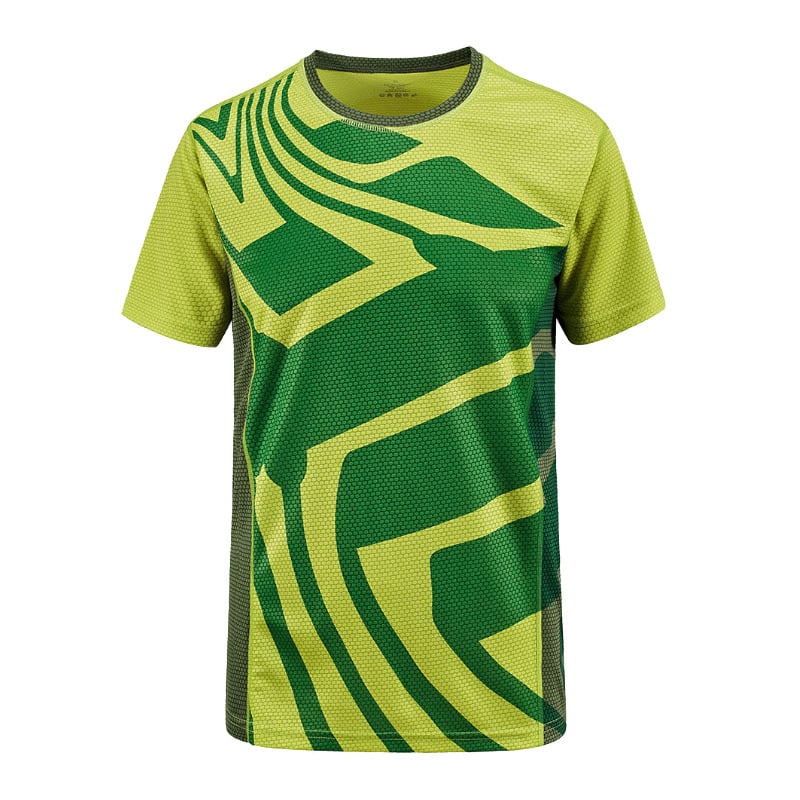 Hongtuo tricou bărbați cu mâneci scurte, imprimare digitală sublimată, model camuflaj, guler rotund, croială lejeră, uscare rapidă, poliester respirabil, pentru sport