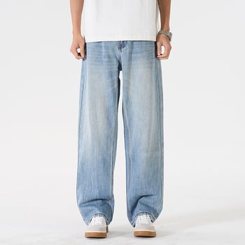 Jeans bărbați, croială lejeră, siluetă dreptă și largă, denim 100% bumbac, primăvară-vară 2026
