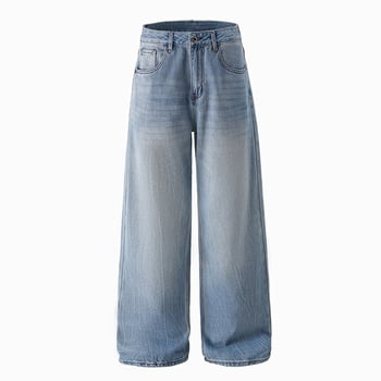 Jeans bărbați, croială lejeră, siluetă dreptă și largă, denim 100% bumbac, primăvară-vară 2026