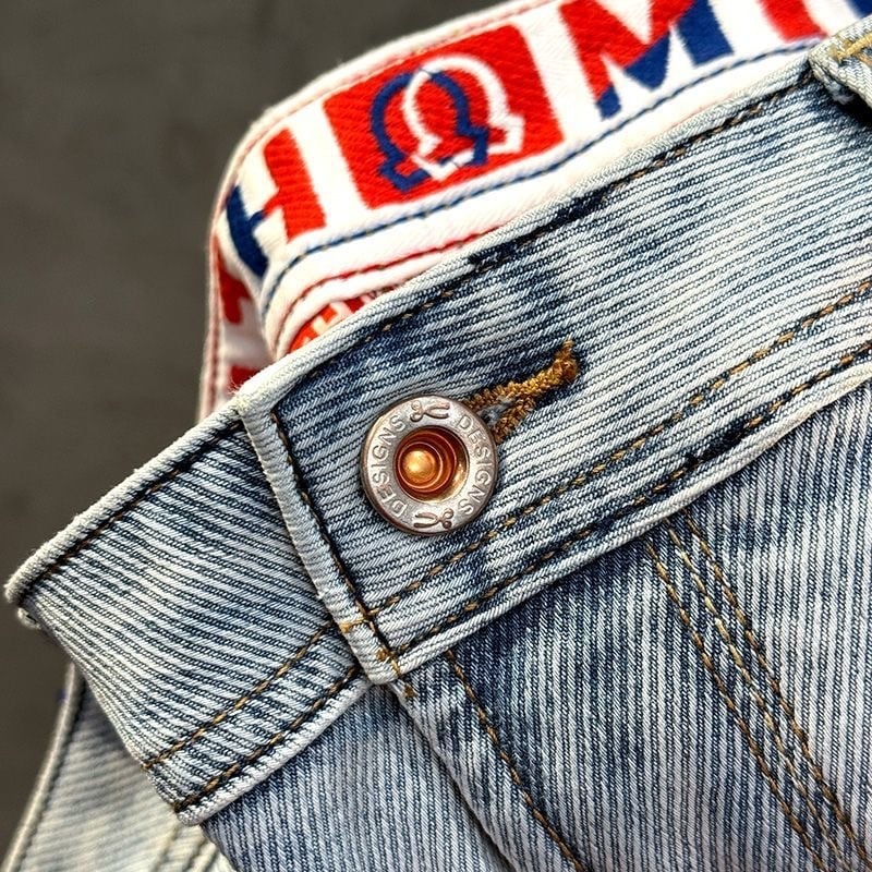 Blugi bărbați de vară - denim subțire, croială drept-slim, model 615