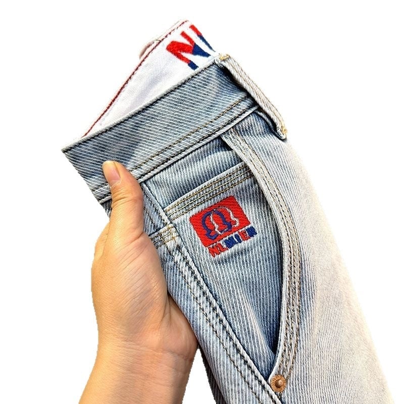 Blugi bărbați de vară - denim subțire, croială drept-slim, model 615