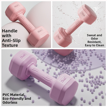 Ženski set girili za kućnu fitness opremu, toniranje trbuha, šipka i kettlebell, 2 kg para, za djecu i adolescente