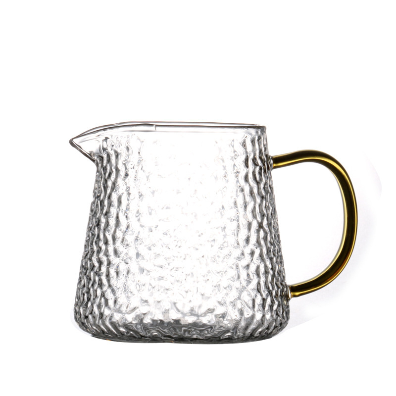Ceașcă de servire a ceaiului din sticlă borosilicitat cu model ciocănit, pentru uz casnic, preparare uniformă a ceaiului negru