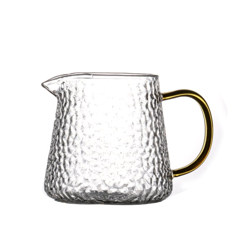 Ceașcă de servire a ceaiului din sticlă borosilicitat cu model ciocănit, pentru uz casnic, preparare uniformă a ceaiului negru