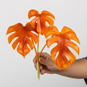 Frunze artificiale Monstera pentru decor acasă, plante verzi Monstera, materiale pentru aranjamente florale, frunze Monstera în formă de buchet