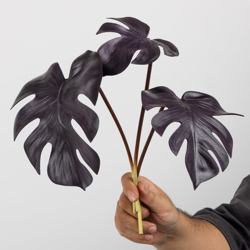 Frunze artificiale Monstera pentru decor acasă, plante verzi Monstera, materiale pentru aranjamente florale, frunze Monstera în formă de buchet