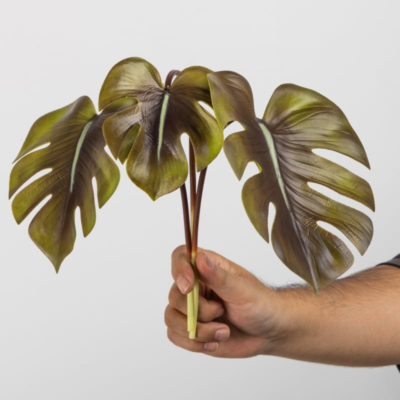 Frunze artificiale Monstera pentru decor acasă, plante verzi Monstera, materiale pentru aranjamente florale, frunze Monstera în formă de buchet