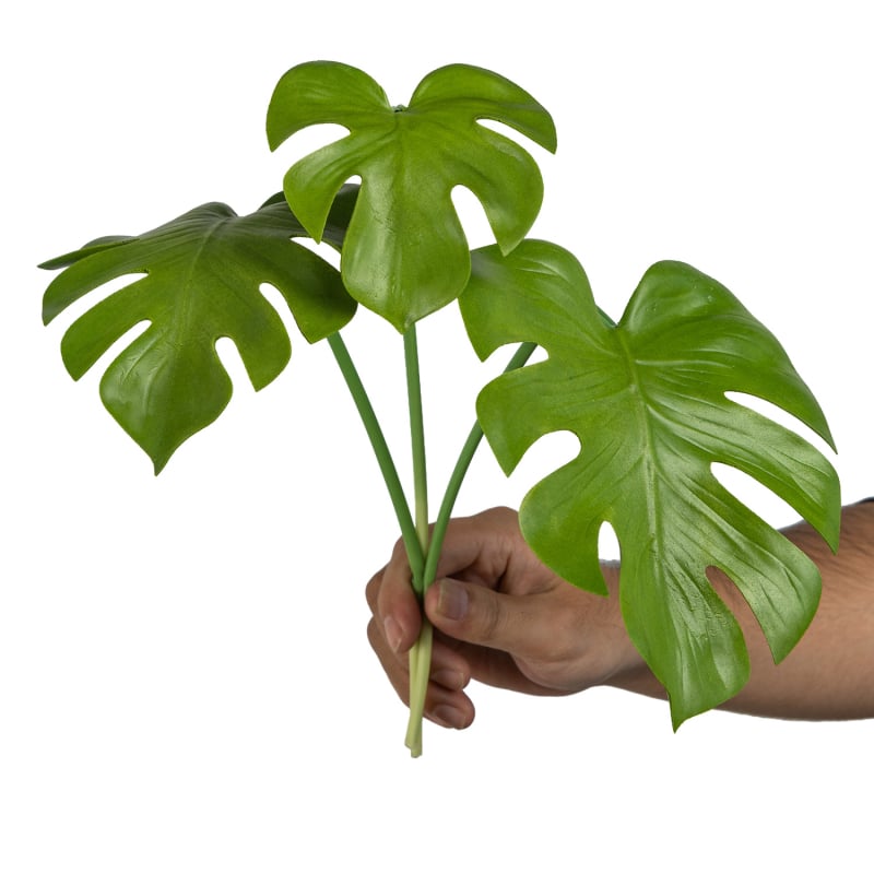 Frunze artificiale Monstera pentru decor acasă, plante verzi Monstera, materiale pentru aranjamente florale, frunze Monstera în formă de buchet