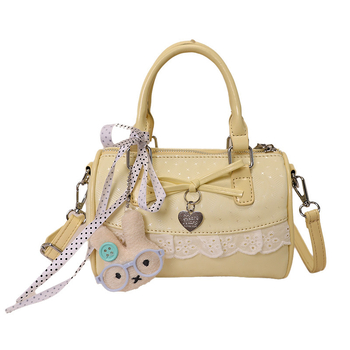 Geantă Boston în stil coreean, elegantă și de înaltă calitate, cu funda, pentru purtare în mână sau pe umăr/crossbody, pentru utilizare zilnică.