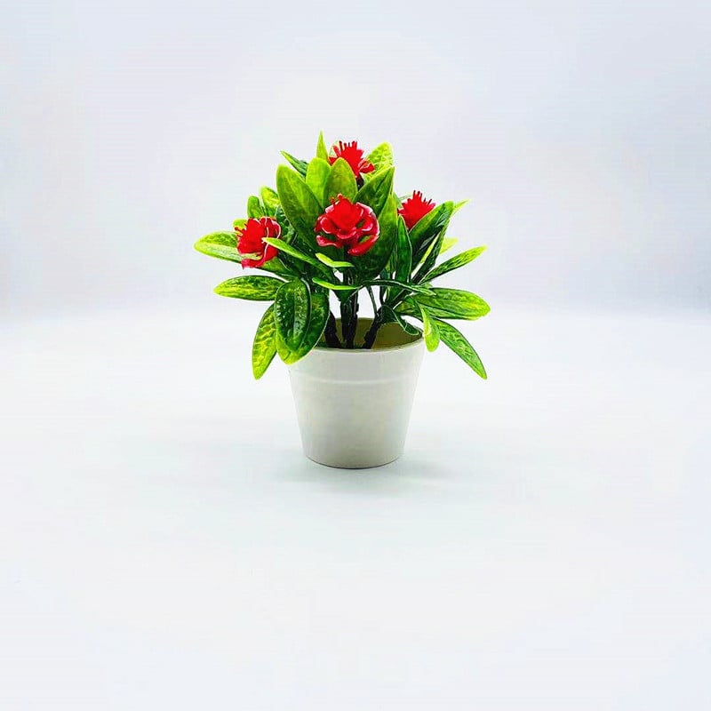 Bonsai artificial cu flori: trandafiri, Phalaenopsis și camelia