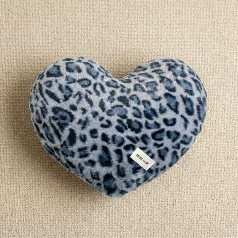 Perna decorativă inimă, imprimeu leopard, pentru canapea și sufragerie, pernă decorativă, cadou de Valentine's Day, suport lombar pentru birou