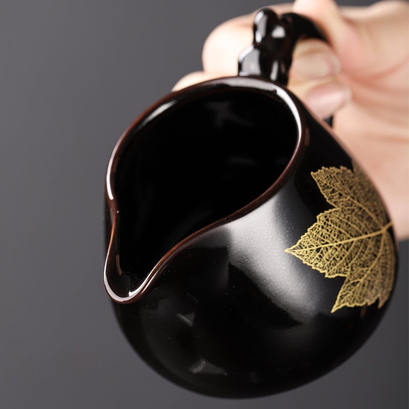 Gongdao Cup Tenmoku negru – ceașcă ceramică unică pentru seturi de ceai Kung Fu, uz casnic și comercial