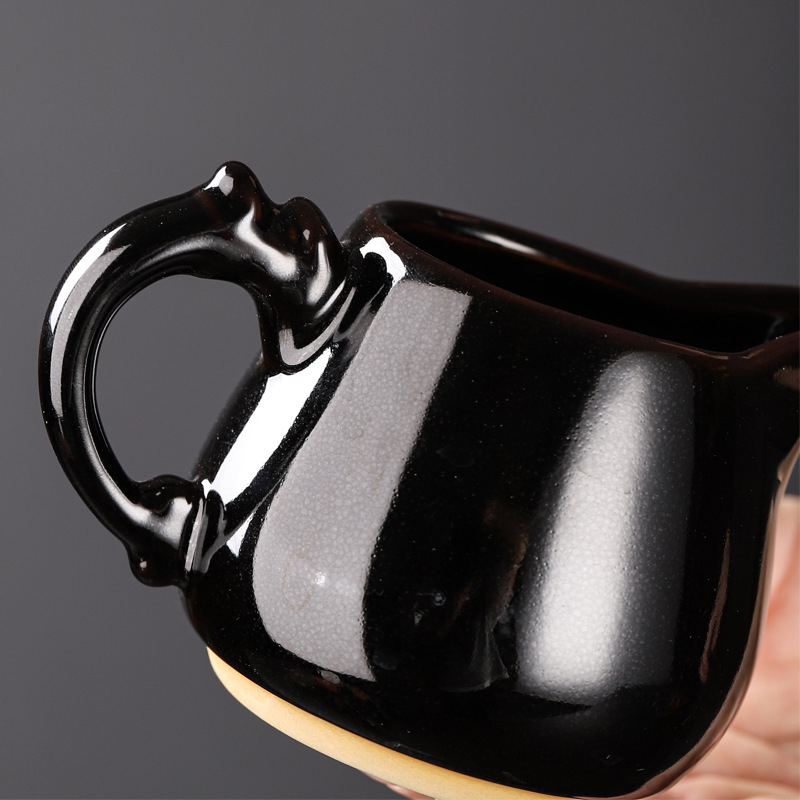 Gongdao Cup Tenmoku negru – ceașcă ceramică unică pentru seturi de ceai Kung Fu, uz casnic și comercial