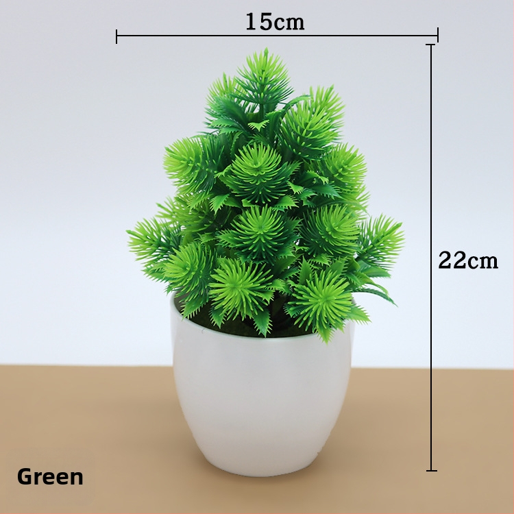 Miniatúrna umelá rastlina v plastovom kvetináči na dekoráciu kancelárie, dekoratívny stromček a bonsai
