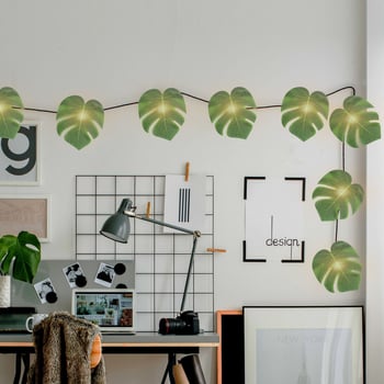 Set de frunze artificiale pentru decor de petrecere hawaian cu baloane — frunze cu aspect de carapace de țestoasă, aranjament DIY