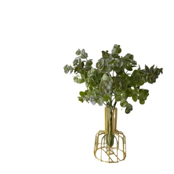 Plantă artificială verde, atârnată, cu eucalipt alb înghețat și buchet de frunze de bani, pentru decor acasă și vitrină
