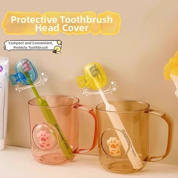 Clip de stocare pentru periuța de dinți cu capac de protecție, compact, pentru acasă și în călătorii