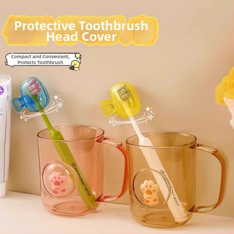 Clip de stocare pentru periuța de dinți cu capac de protecție, compact, pentru acasă și în călătorii