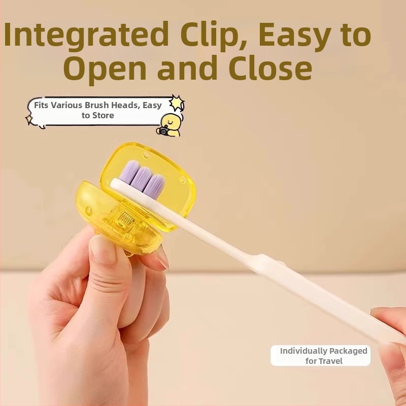 Clip de stocare pentru periuța de dinți cu capac de protecție, compact, pentru acasă și în călătorii