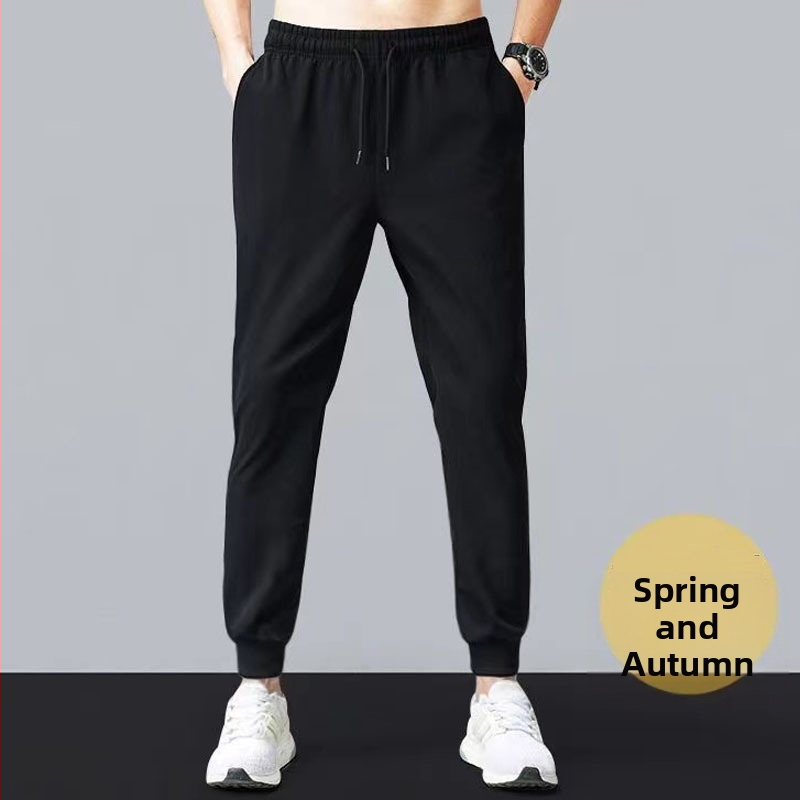 Unisex tepláky zo 100 % bavlneného froté, voľné tepláky, čierne dlhé nohavice