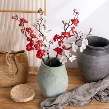 Umjetni Wintersweet i Plum Blossom bonsai za svadbenu dekoraciju, zidna biljka i zid cvijeća u stilu Instagrama