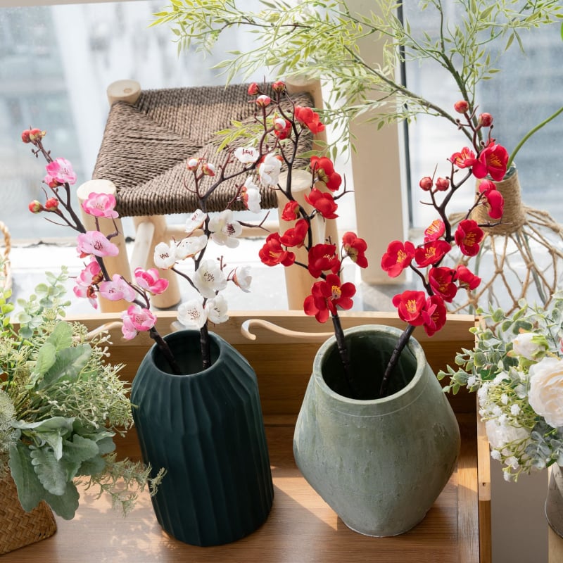 Umjetni Wintersweet i Plum Blossom bonsai za svadbenu dekoraciju, zidna biljka i zid cvijeća u stilu Instagrama