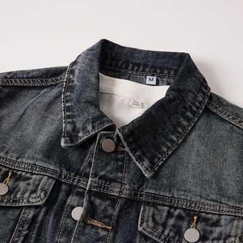 Vesta din denim unisex, stil casual-retro