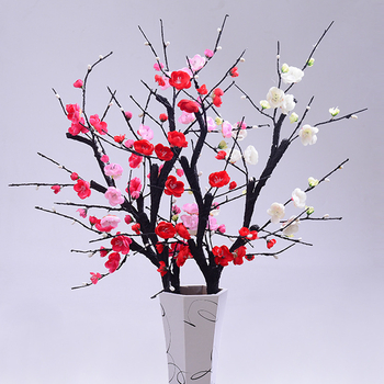 Ramuri artificiale cu flori de prune pentru decor de casă și de nuntă
