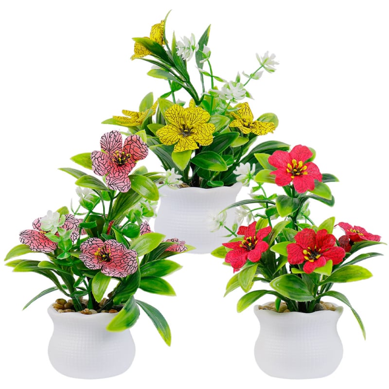 Flori artificiale în ghiveci pentru decor de casă și birou
