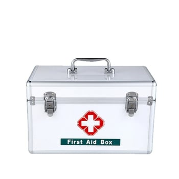 Trusă medicală cu lacăt din aliaj de aluminiu, cu compartimente duble