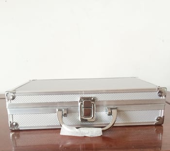 Cutie portabilă pentru modele/expunere din aliaj de aluminiu, cu încuietoare și mâner, pentru uz medical