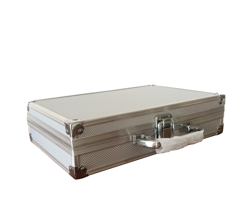 Cutie portabilă pentru modele/expunere din aliaj de aluminiu, cu încuietoare și mâner, pentru uz medical