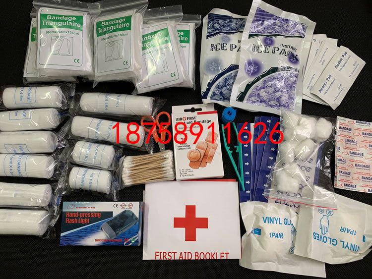 Kit mare de prim ajutor din aliaj de aluminiu cu sticlă, cu lacăt