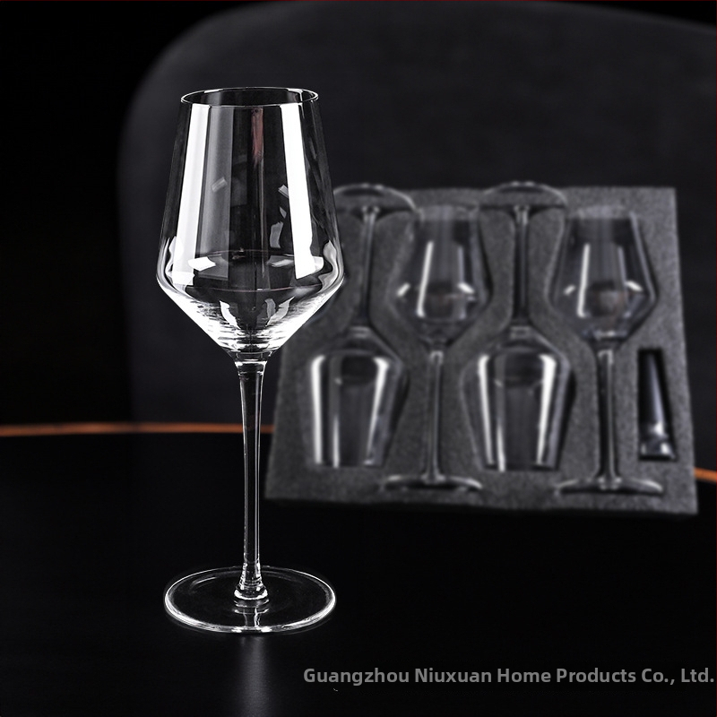 Set de 4 pahare de vin roșu într-o cutie cadou, pahare înalte pentru utilizare casnică