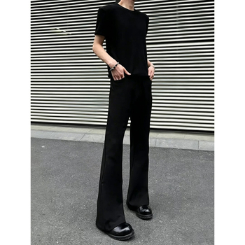 Muške hlače slim-fit, lagano proširenih nogavica, dojam visoke kvalitete, za proljeće-ljeto, dugačke hlače s ravnim i zakrivljenim nogama.