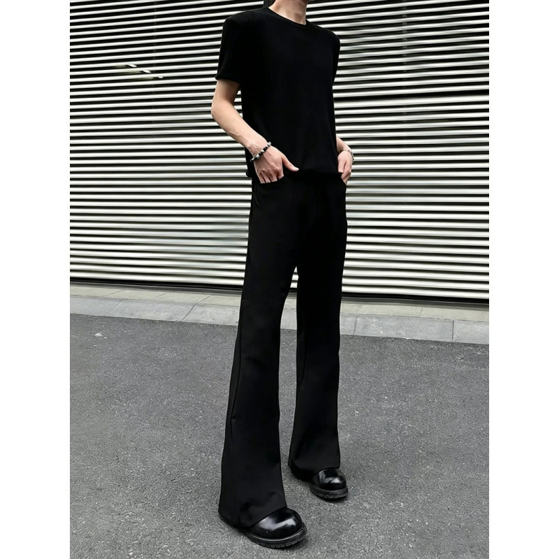 Muške hlače slim-fit, lagano proširenih nogavica, dojam visoke kvalitete, za proljeće-ljeto, dugačke hlače s ravnim i zakrivljenim nogama.