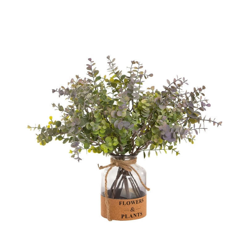 Buchet artificial de eucalipt pentru decor acasă și la nuntă, aranjament de perete cu trandafiri