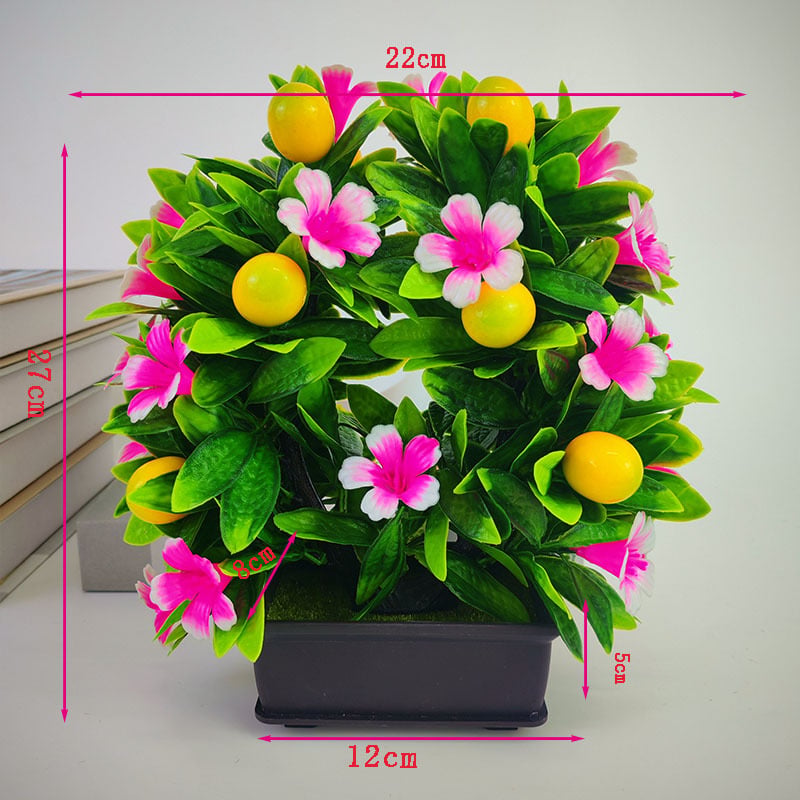 Bonsai artificial cu fructe variate, ramuri în formă de U, pentru decorare